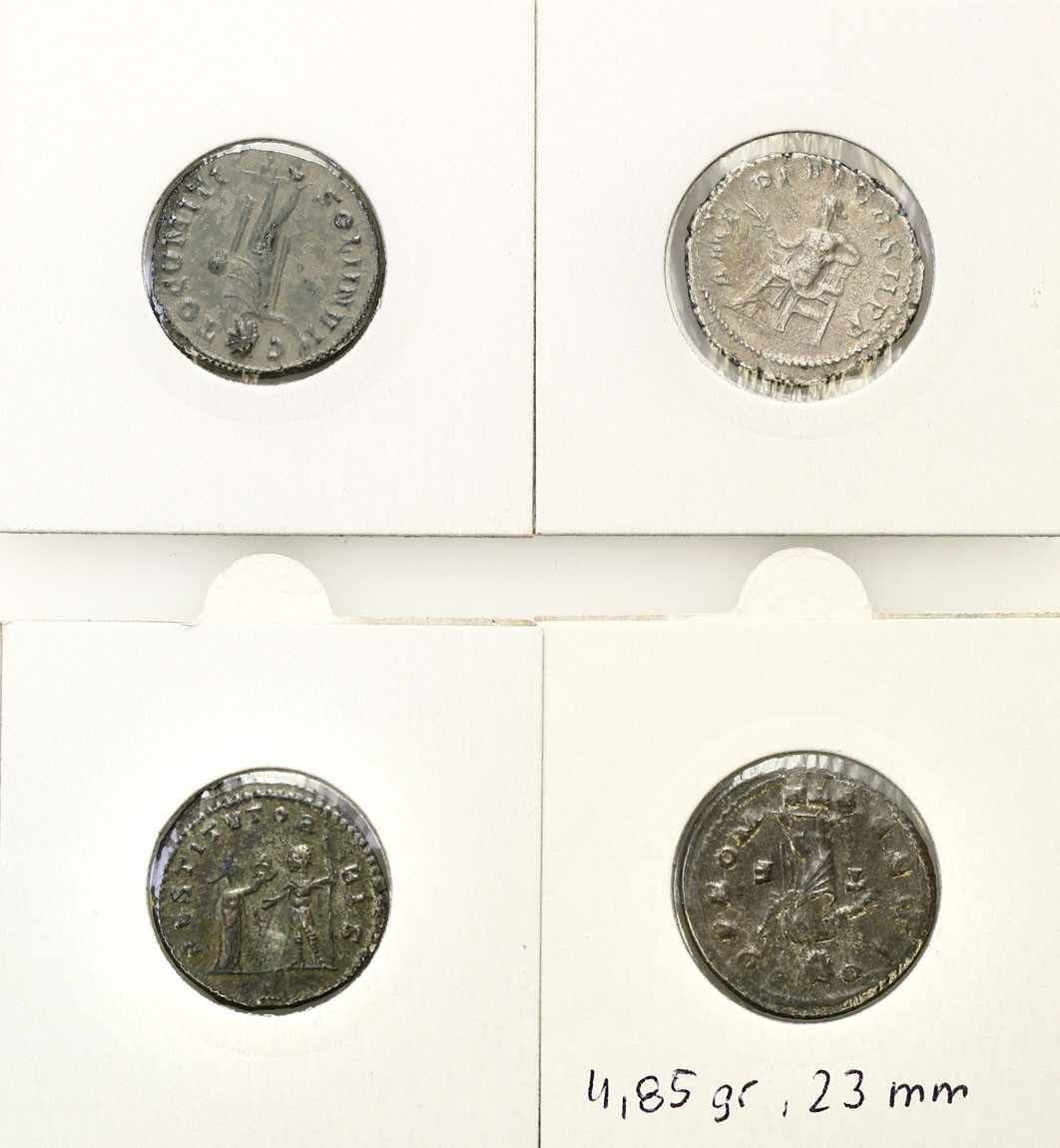 Cesarstwo Rzymskie. Follis, Antoninian, zestaw 4 monet